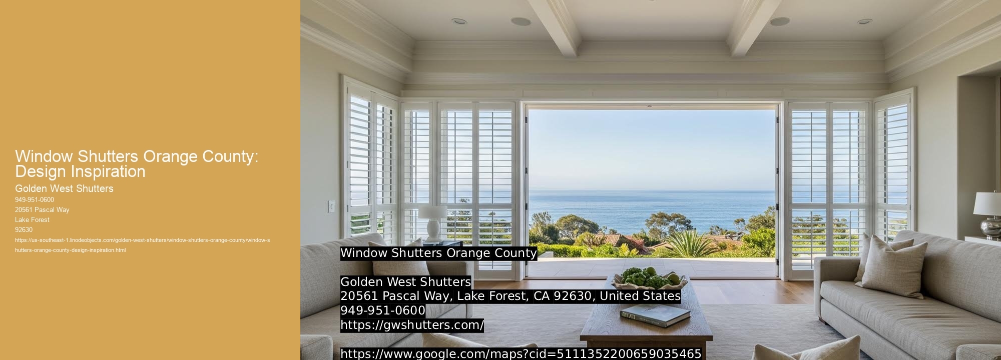 Window Shutters Orange County: Design Inspiration