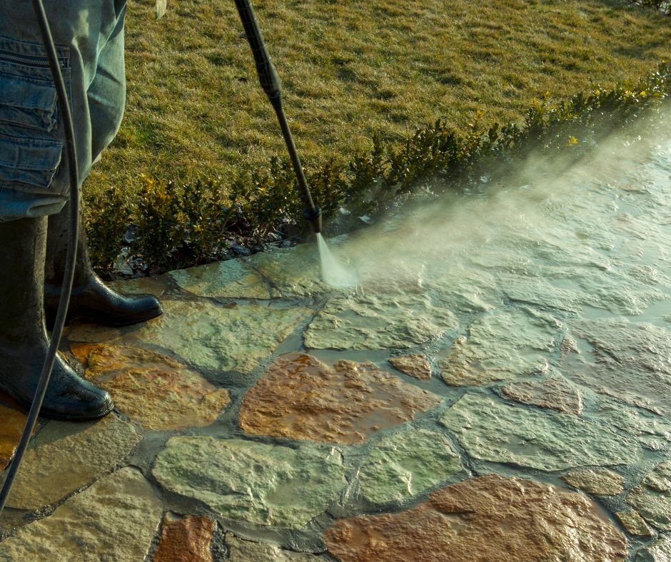 How does pressure washing benefit gutter cleaning?