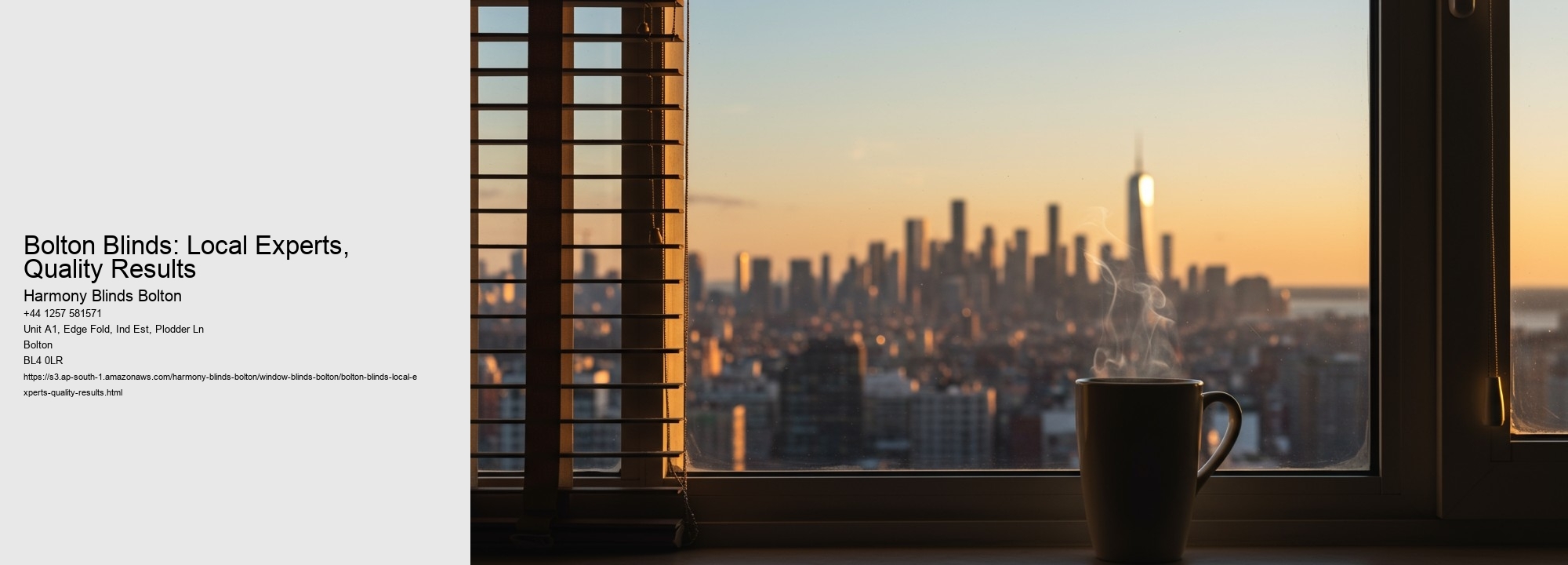 Bolton Blinds: Local Experts, Quality Results