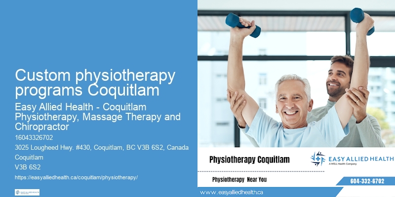 Custom physiotherapy programs Coquitlam Custom Physiotherapy Programs