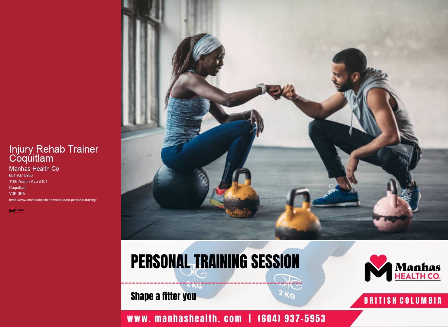 Private Training Gym Injury Rehab Trainer Coquitlam