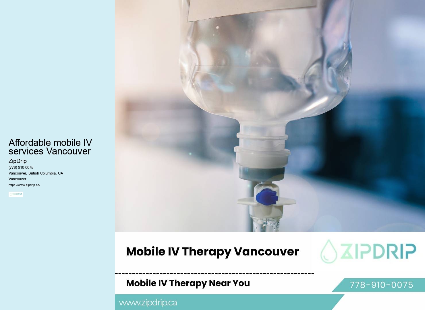 Personalized IV drip therapy Affordable mobile IV services Vancouver