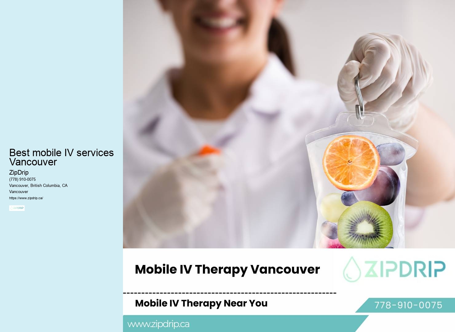 IV hydration at home Best mobile IV services Vancouver