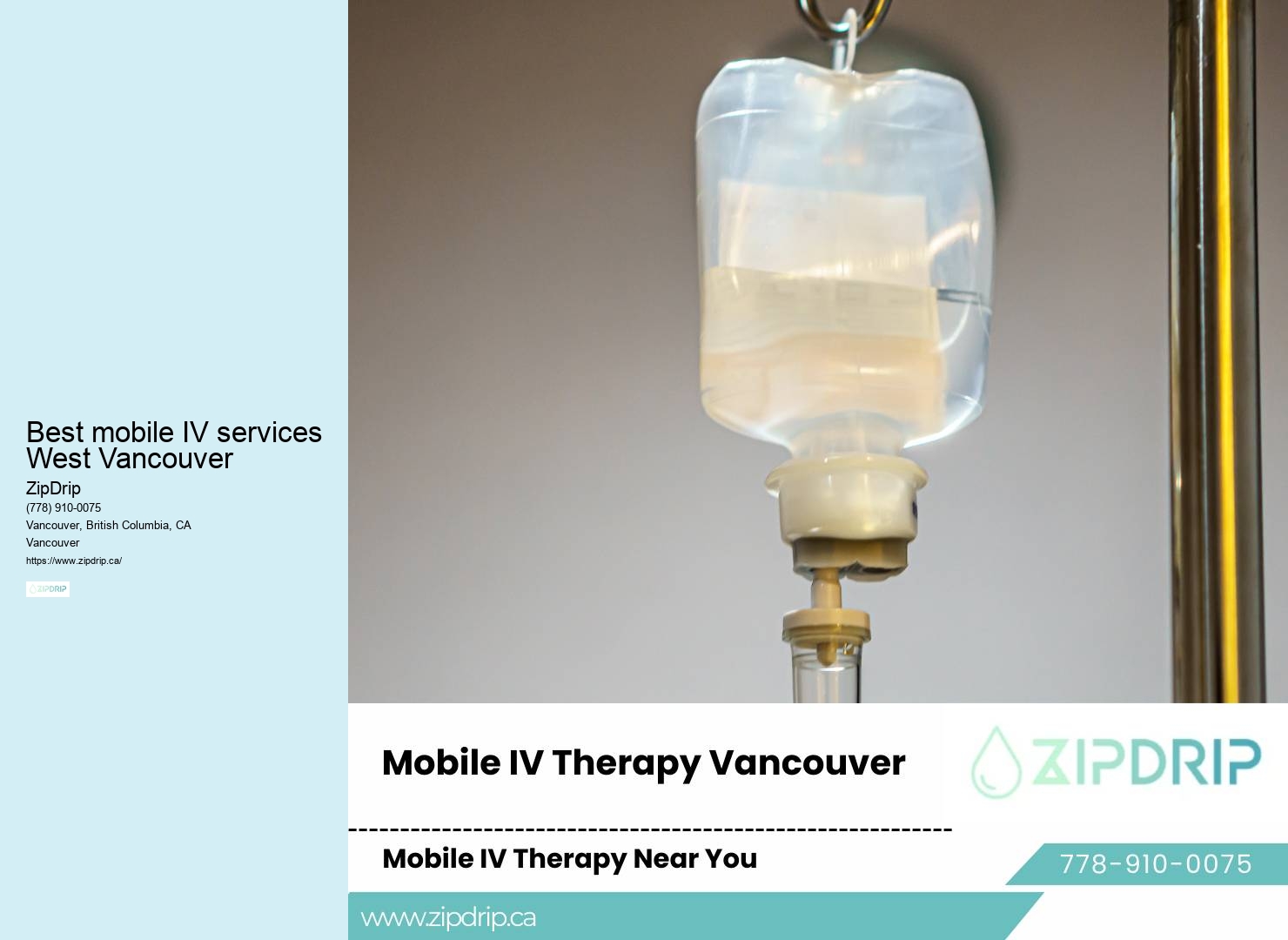 Best mobile IV services West Vancouver at-home IV hydration infusion