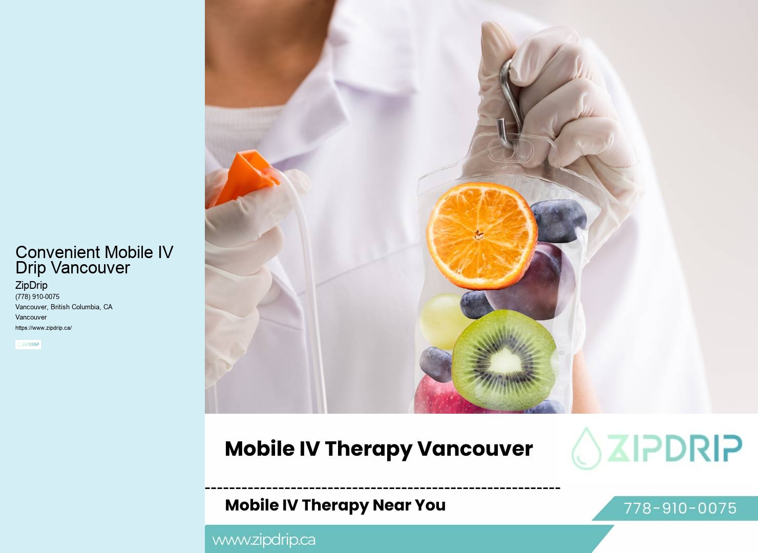 Mobile IV infusion drip therapy Convenient Mobile IV Drip Vancouver