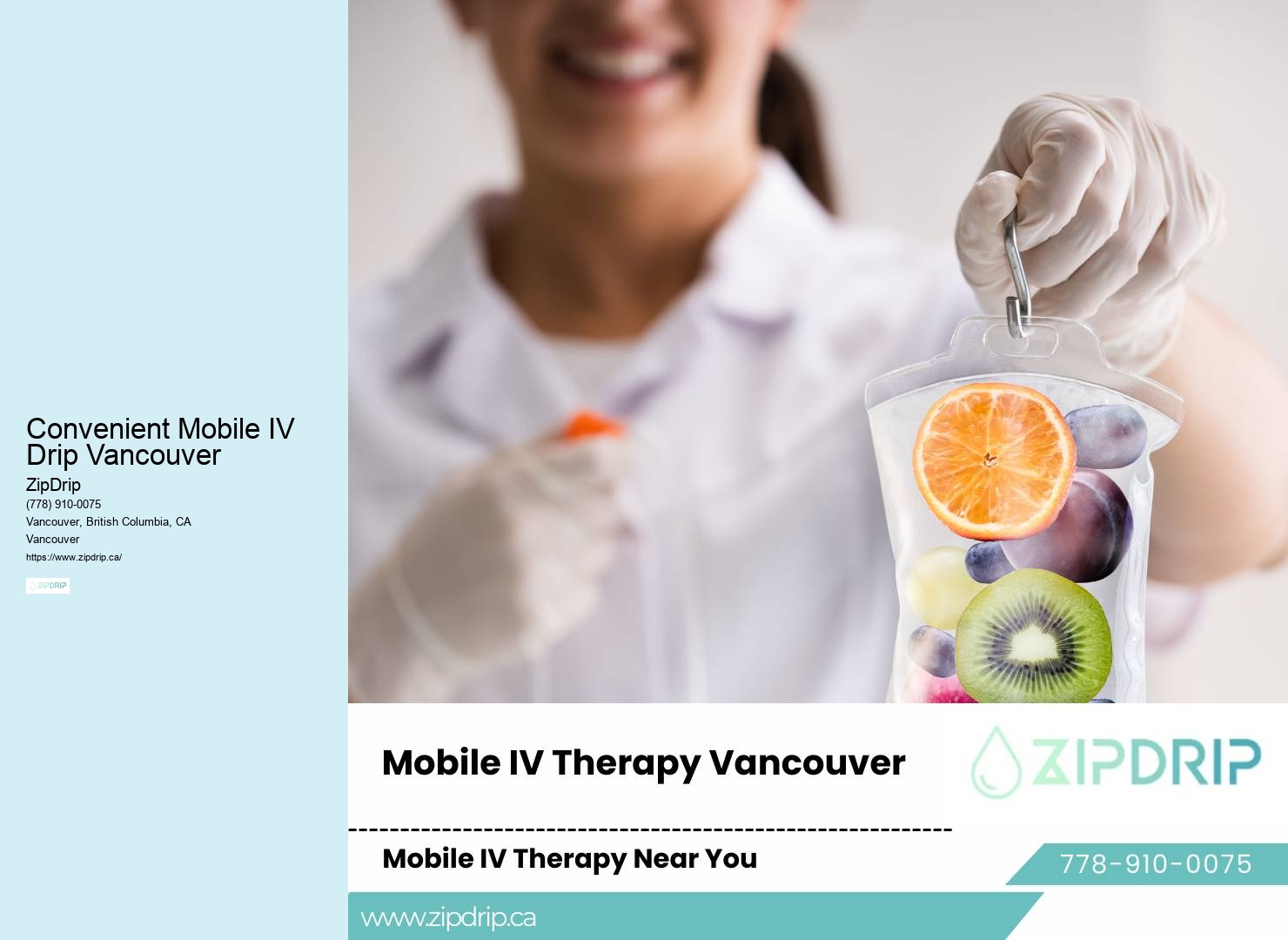 Convenient Mobile IV Drip Vancouver IV Therapy for Immunity