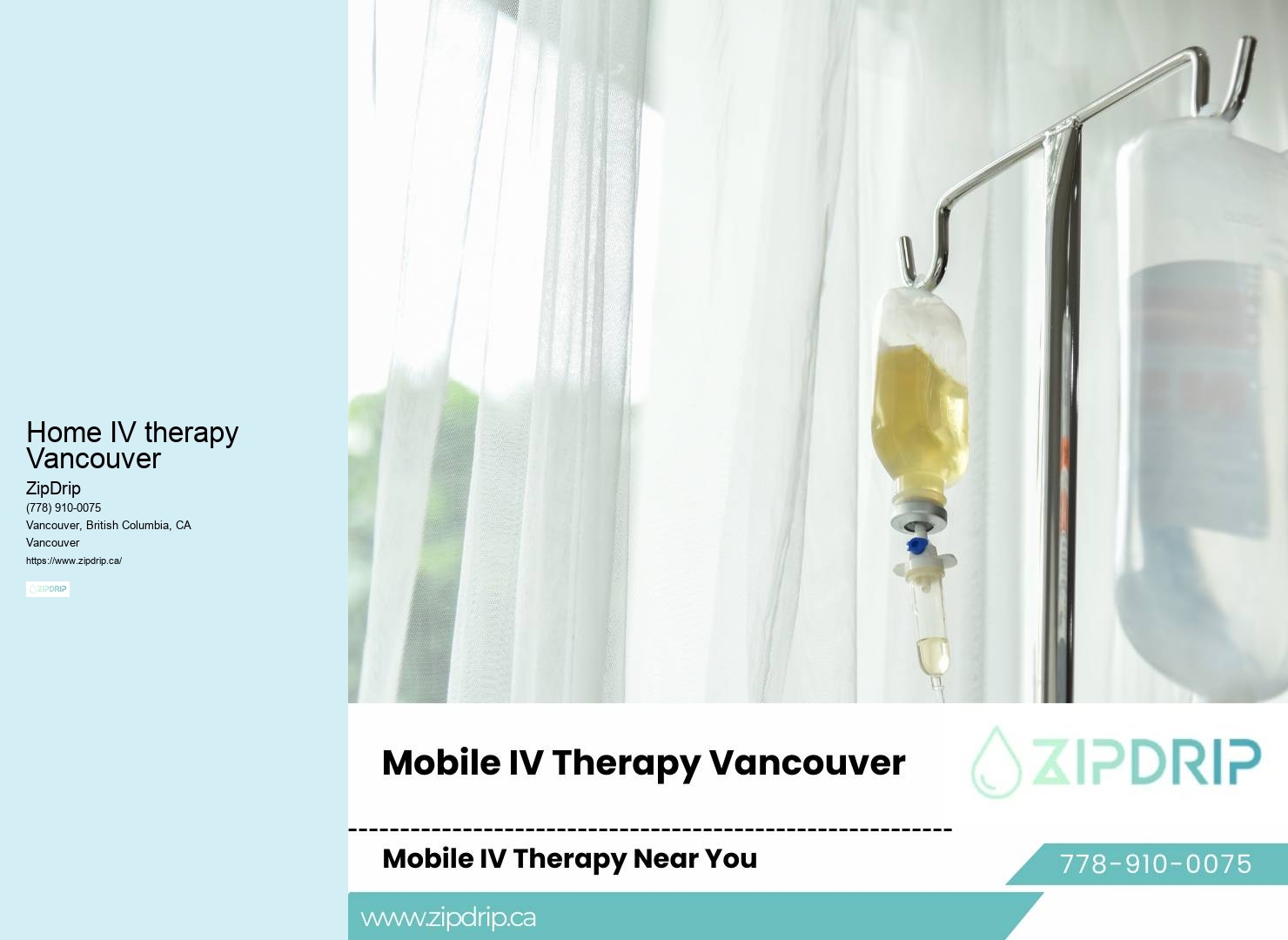 IV Therapy On Wheels Home IV therapy Vancouver