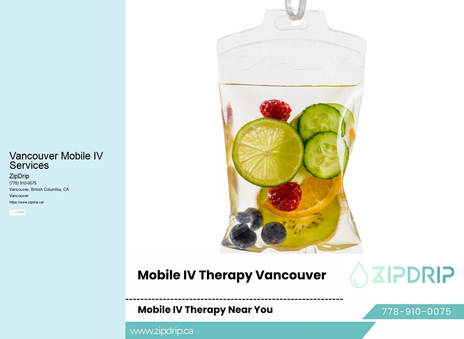 Vancouver Mobile IV Services mobile IV hydration infusion