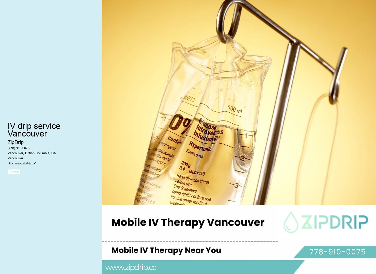 IV Drip at Home IV drip service Vancouver