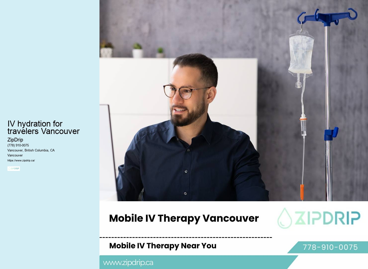 Mobile prenatal IV drips IV hydration for travelers Vancouver