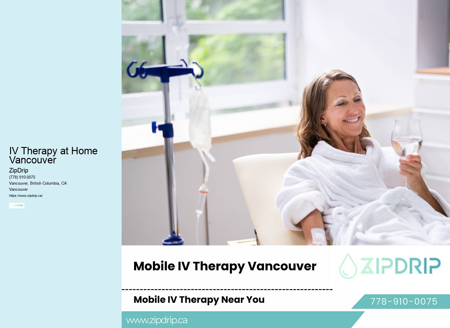 IV hydration infusion drip IV Therapy at Home Vancouver