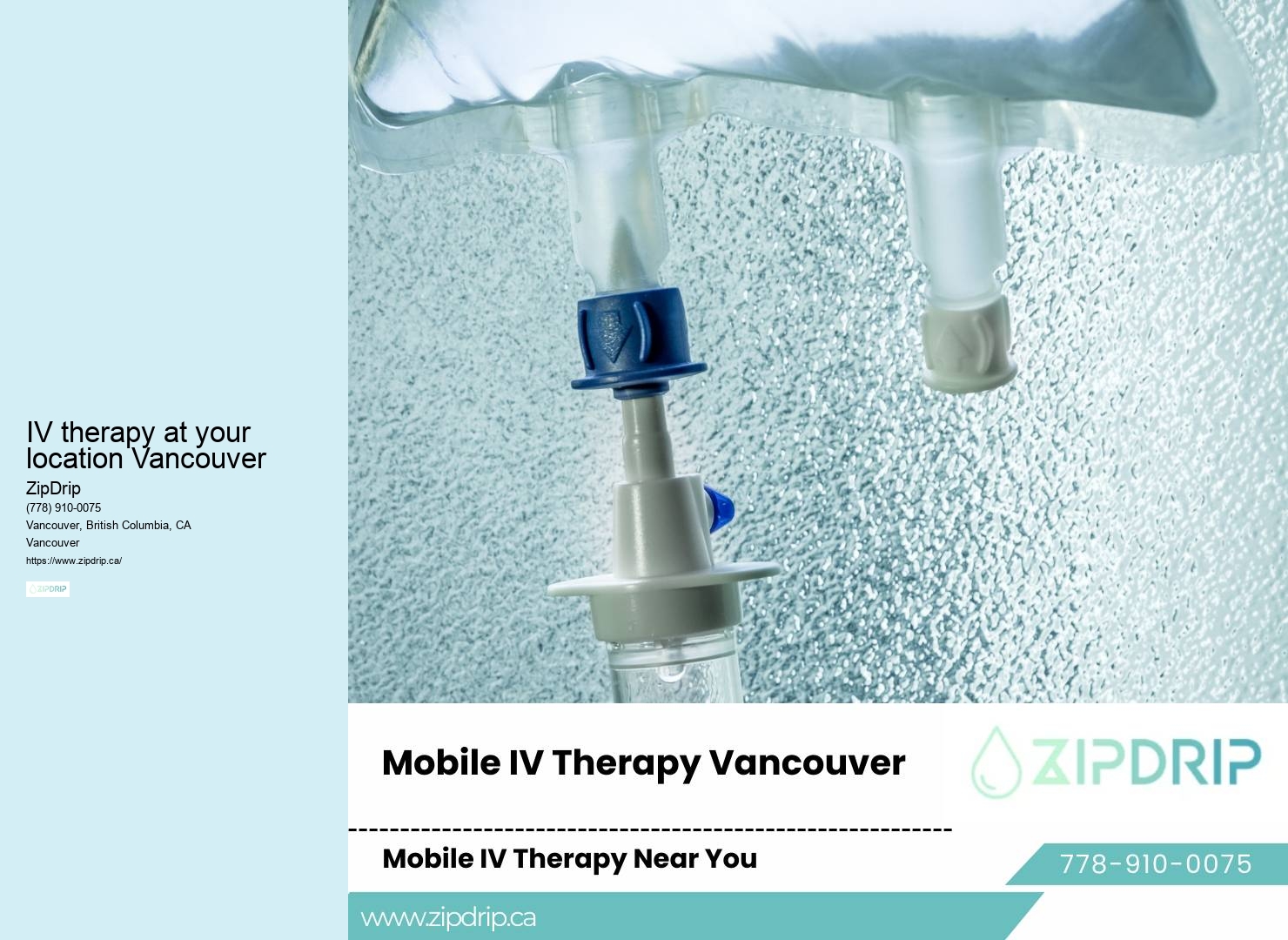 Professional Mobile IV Drip IV therapy at your location Vancouver
