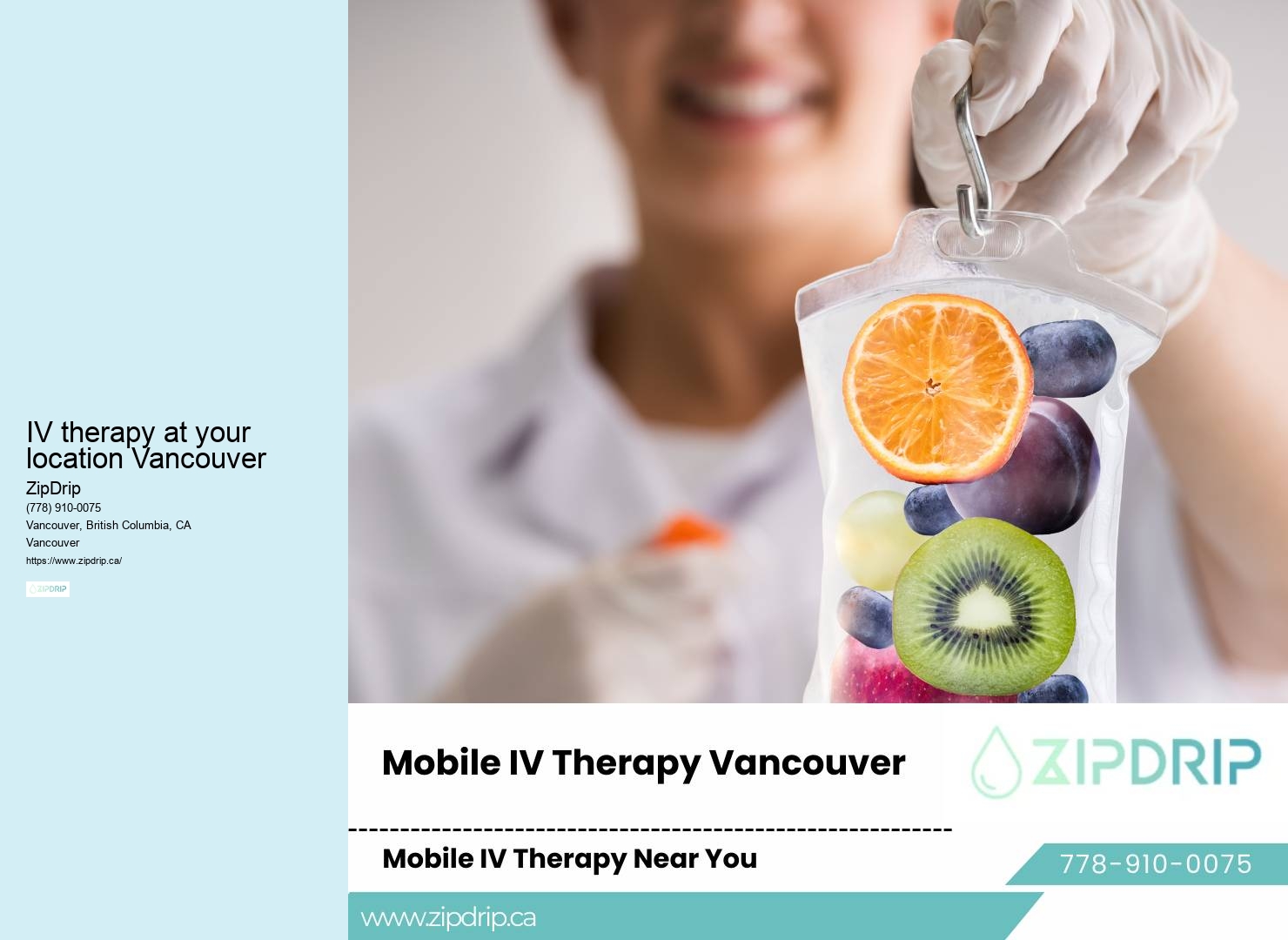 IV therapy at your location Vancouver Mobile IV Treatment