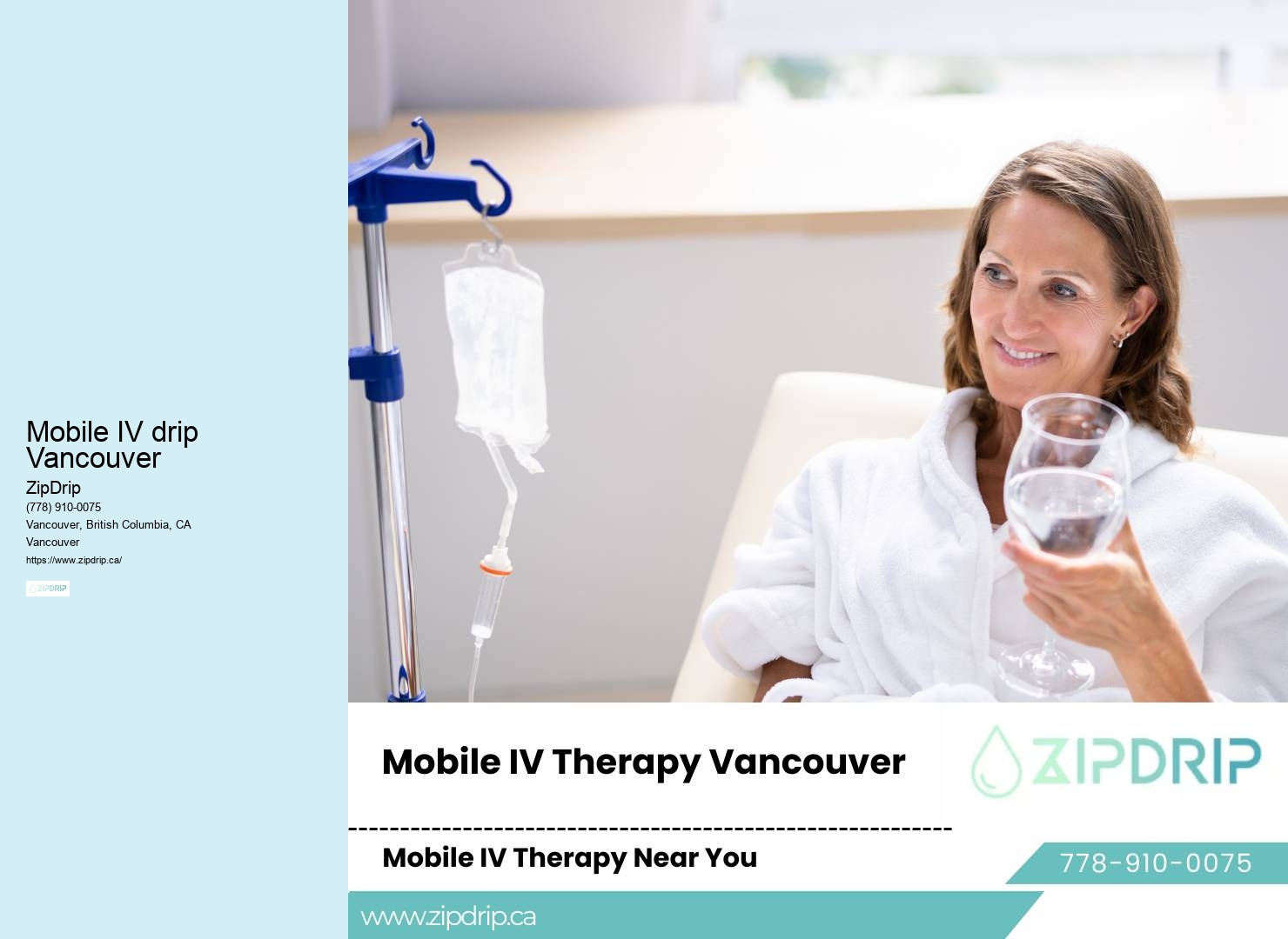 Mobile IV drip Vancouver's In-Home IV Drip Services