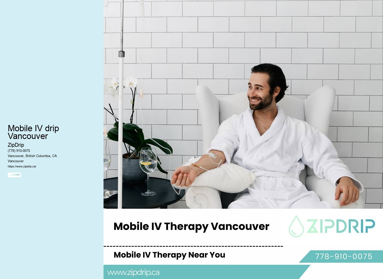 Mobile IV drip Vancouver Mobile IV Fluids Service