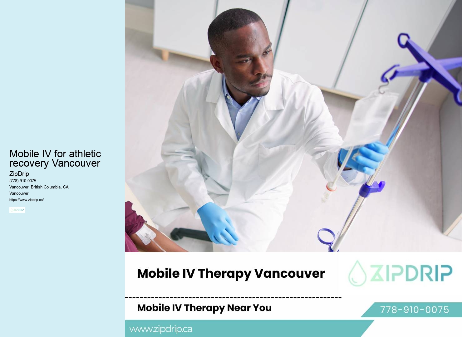 On-Demand IV Therapy Mobile IV for athletic recovery Vancouver