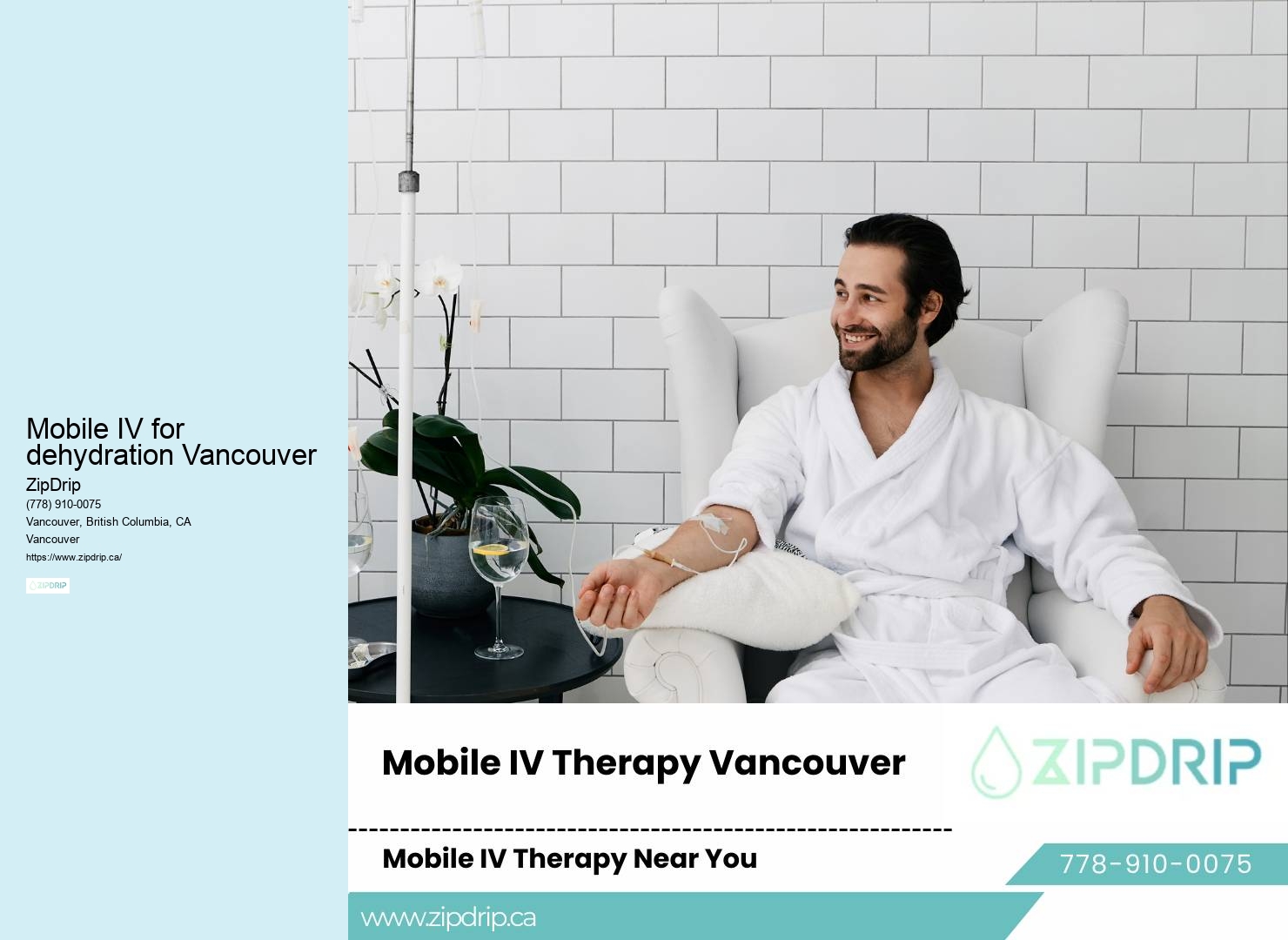 Mobile IV for dehydration Vancouver On-Demand IV Therapy