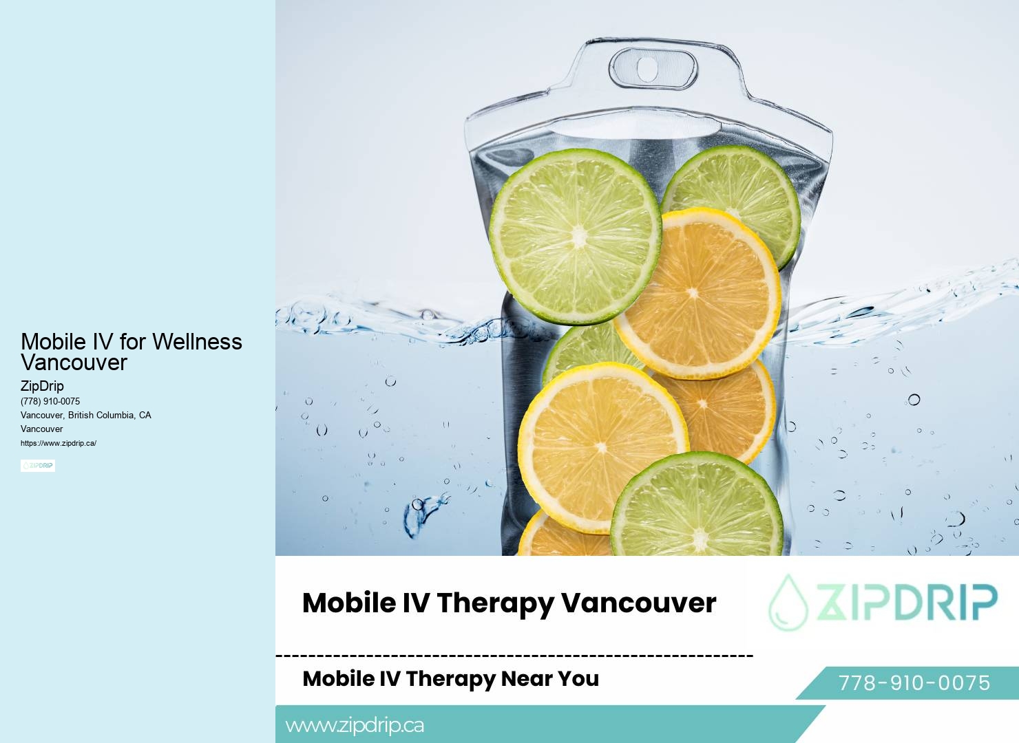 Mobile IV Infusion Therapy Mobile IV for Wellness Vancouver