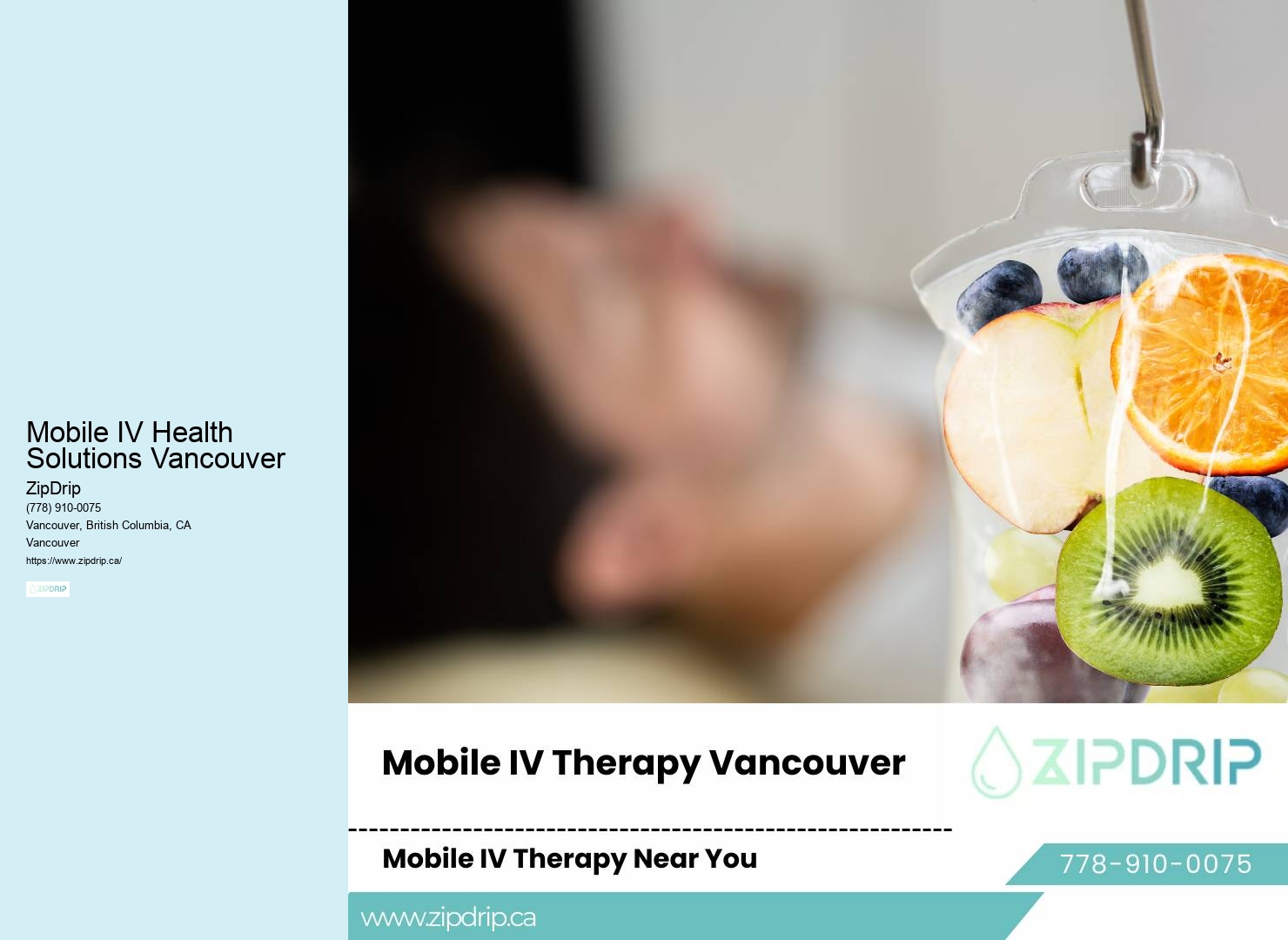 IV Therapy Delivered Mobile IV Health Solutions Vancouver