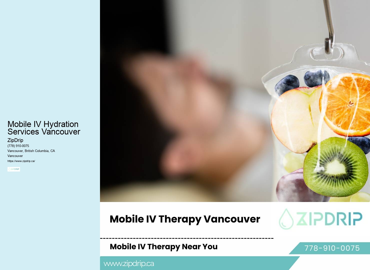 IV Drip at Home Mobile IV Hydration Services Vancouver