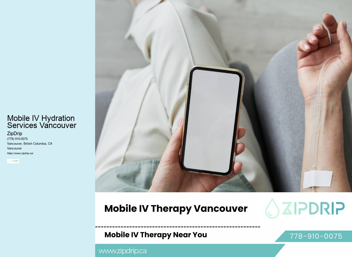 Mobile IV Hydration Services Vancouver mobile IV hydration