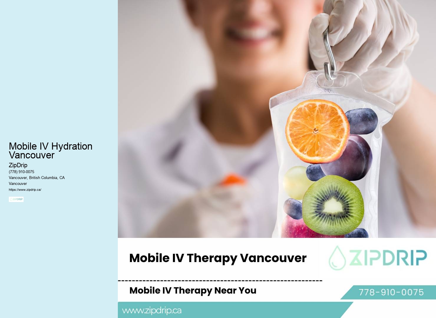 Portable IV Therapy Mobile IV Hydration Vancouver