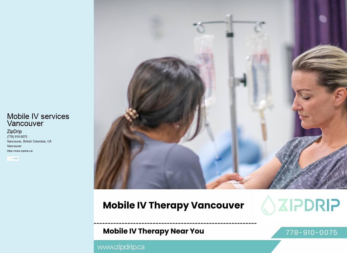 IV Hydration Services in Mobile IV services Vancouver