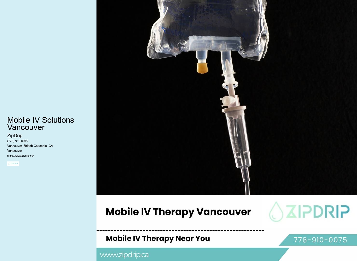 Intravenous Therapy Mobile IV Solutions Vancouver