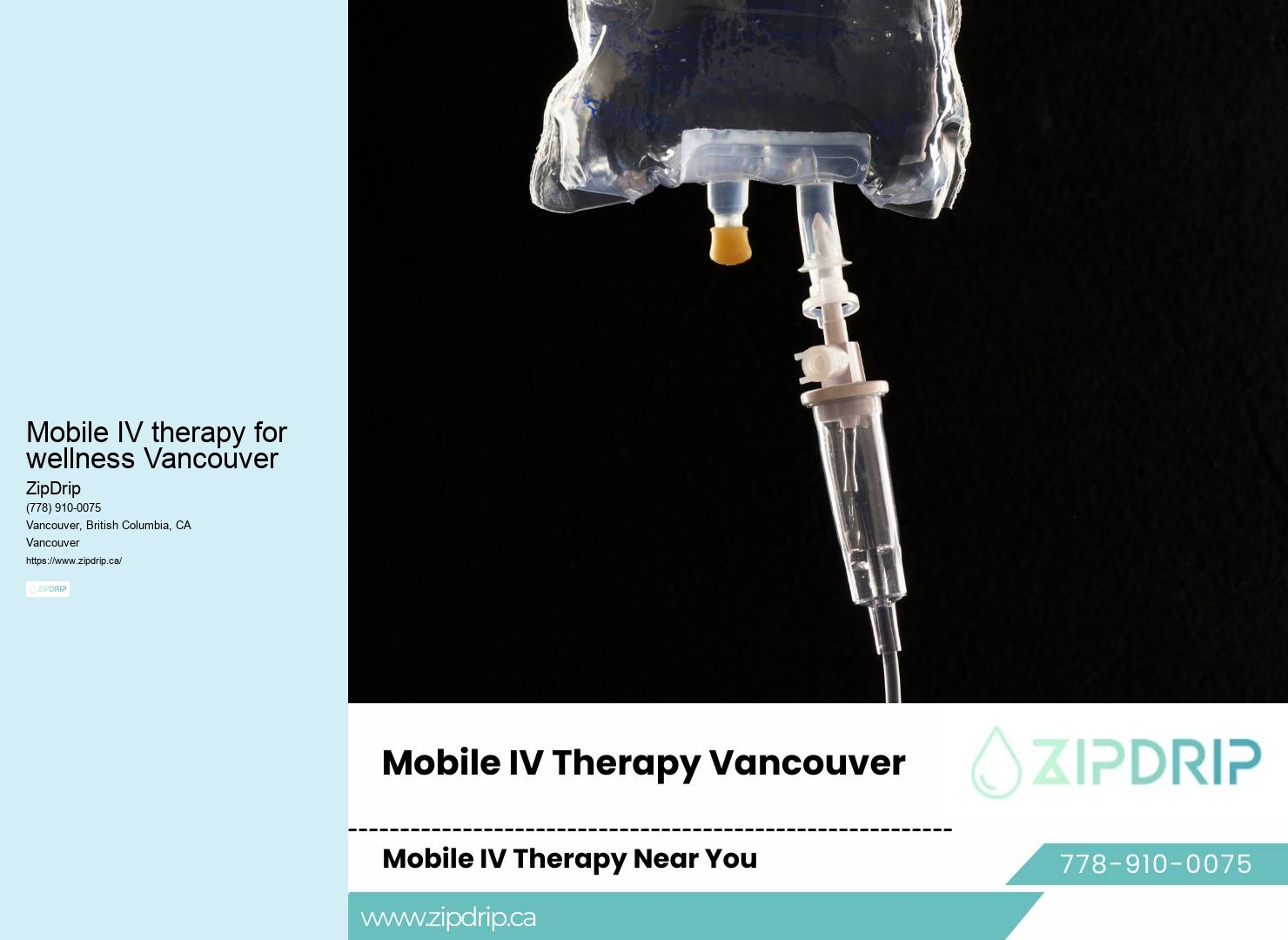 IV therapy for athletes Mobile IV therapy for wellness Vancouver