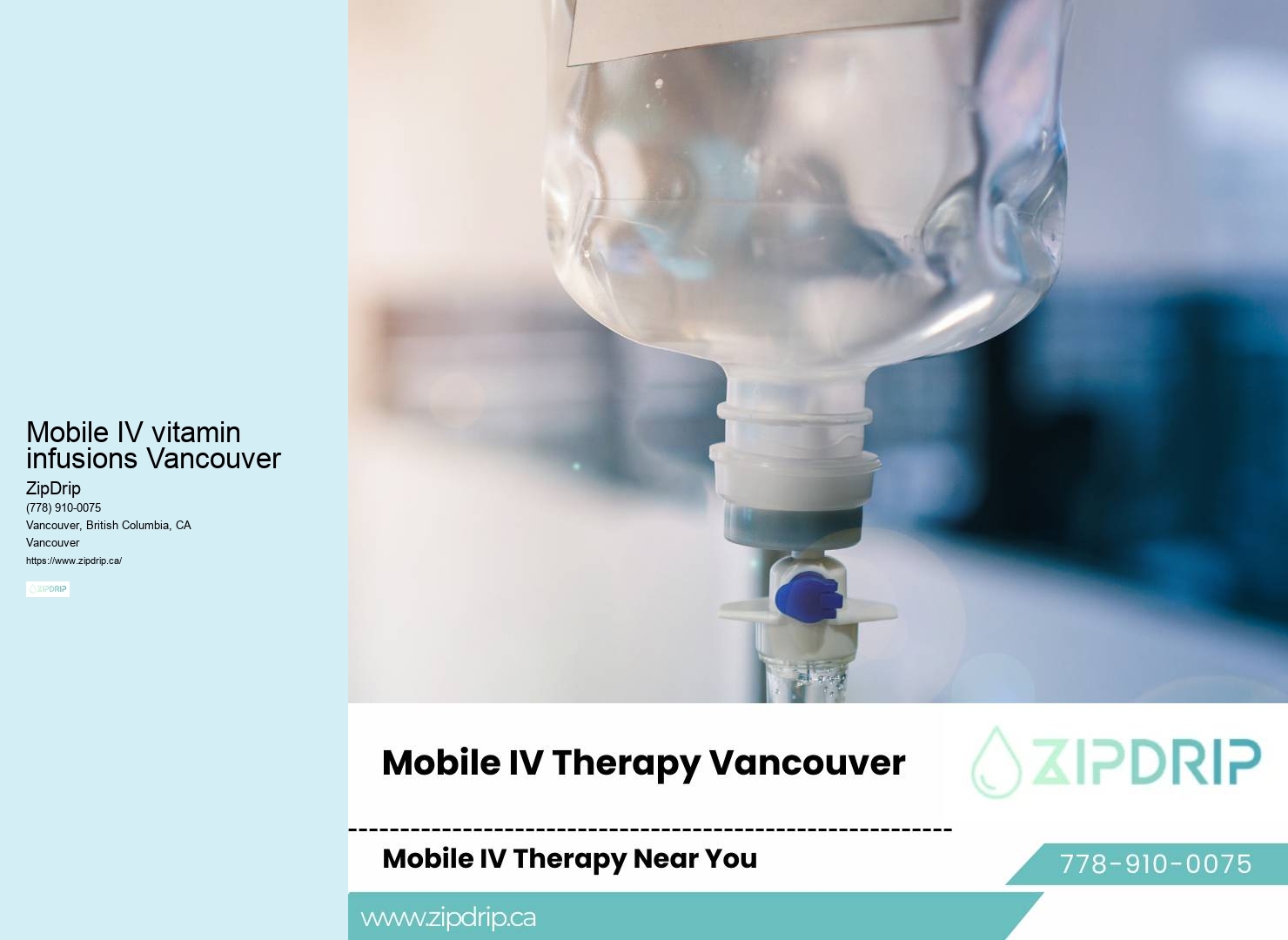 Mobile IV services North Mobile IV vitamin infusions Vancouver