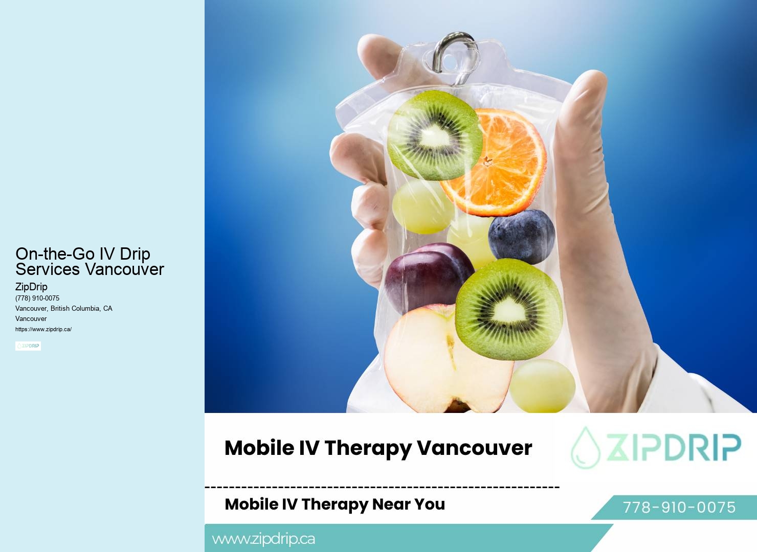 Mobile IV nurse On-the-Go IV Drip Services Vancouver