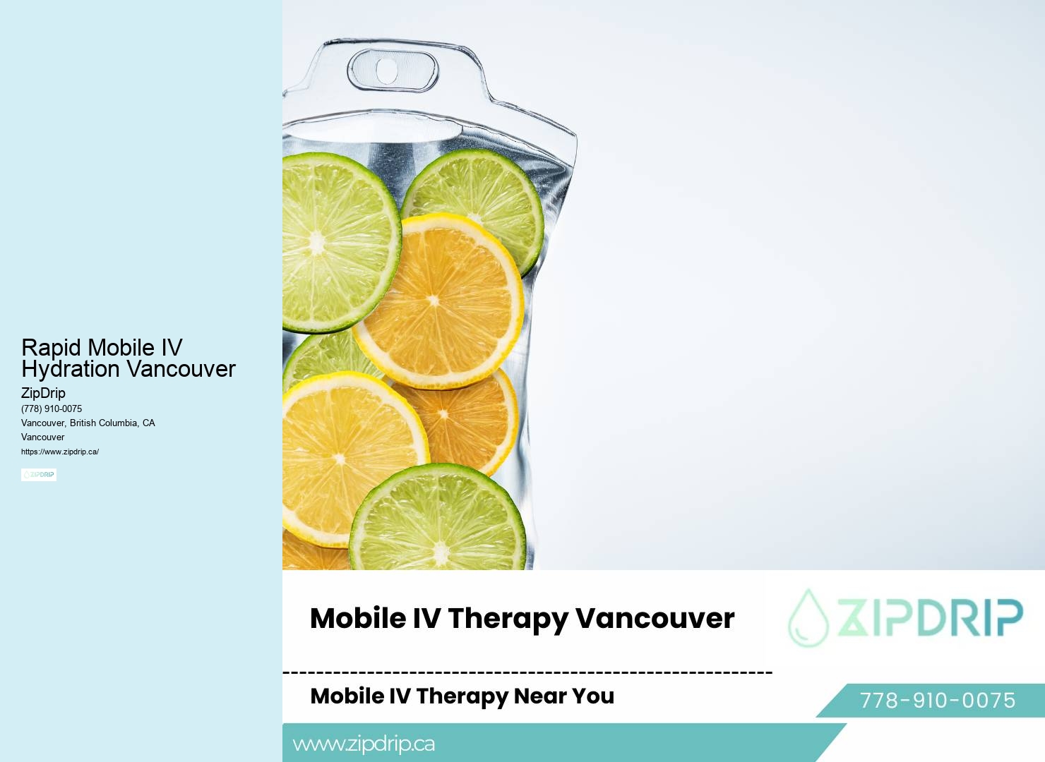 Mobile IV Drip Therapy Rapid Mobile IV Hydration Vancouver
