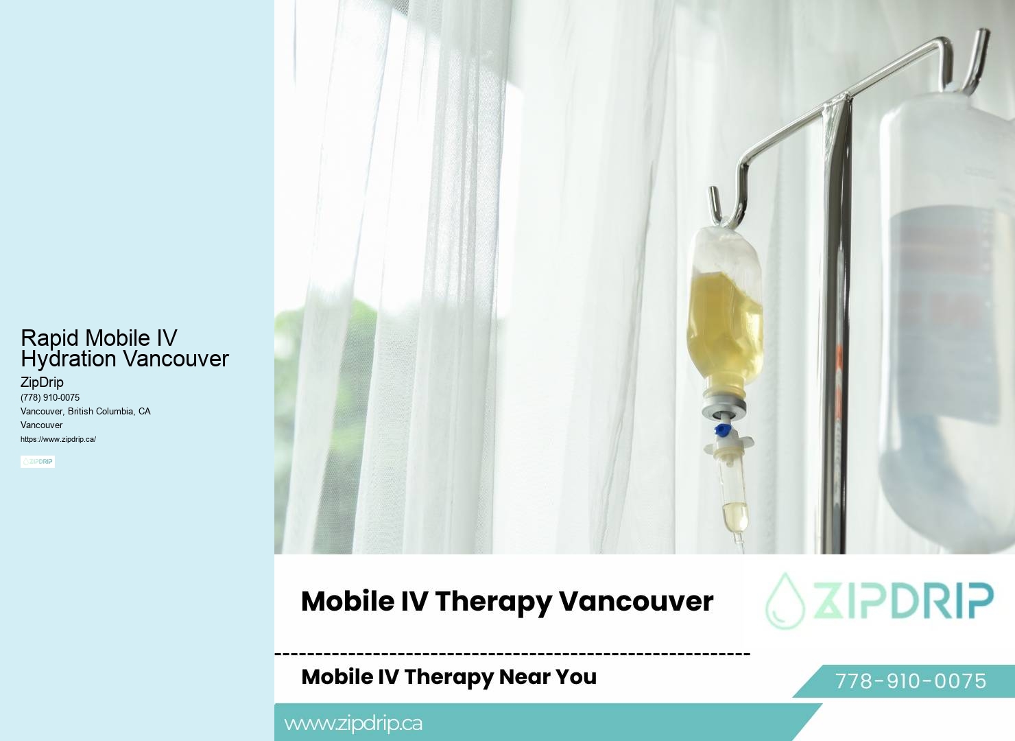 Portable IV Therapy Rapid Mobile IV Hydration Vancouver