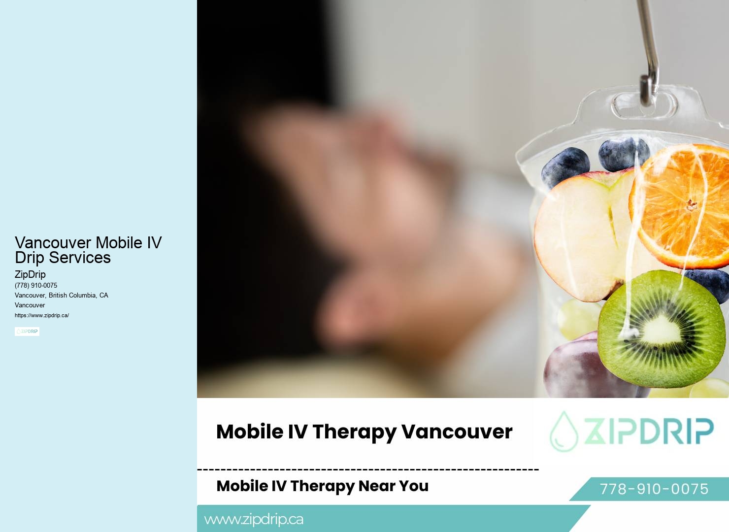 Vancouver Mobile IV Drip Services Mobile Hydration Specialists