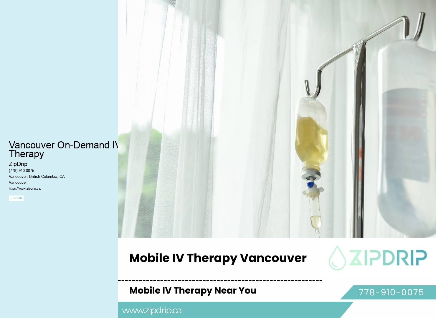 Vancouver On-Demand IV Therapy's In-Home IV Drip Services