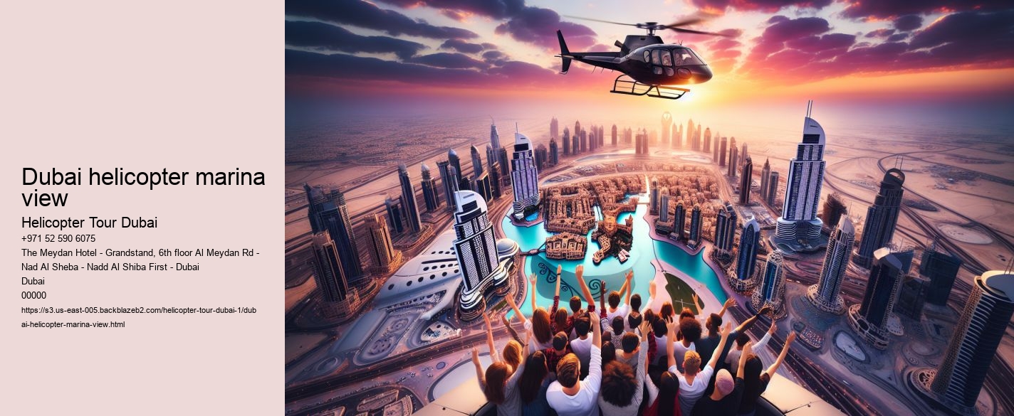 Dubai helicopter marina view