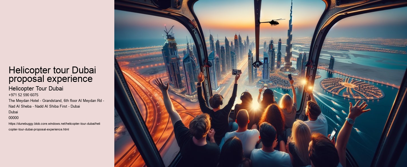 Helicopter tour Dubai proposal experience