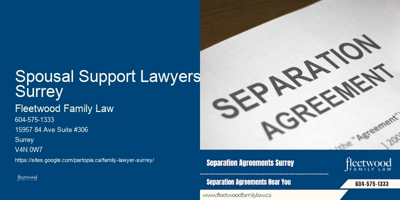 Spousal Support Lawyers Surrey