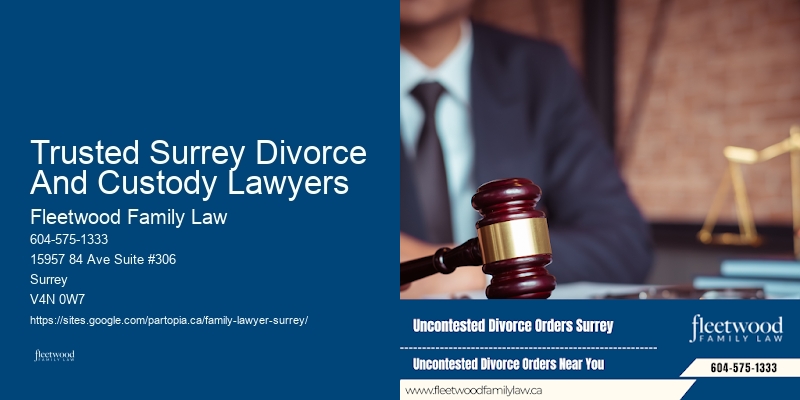 Trusted Surrey Divorce And Custody Lawyers