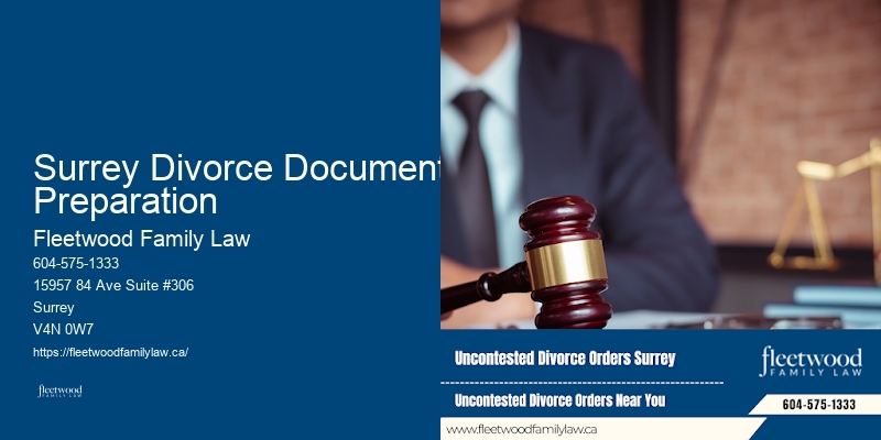 Surrey Divorce Document Preparation