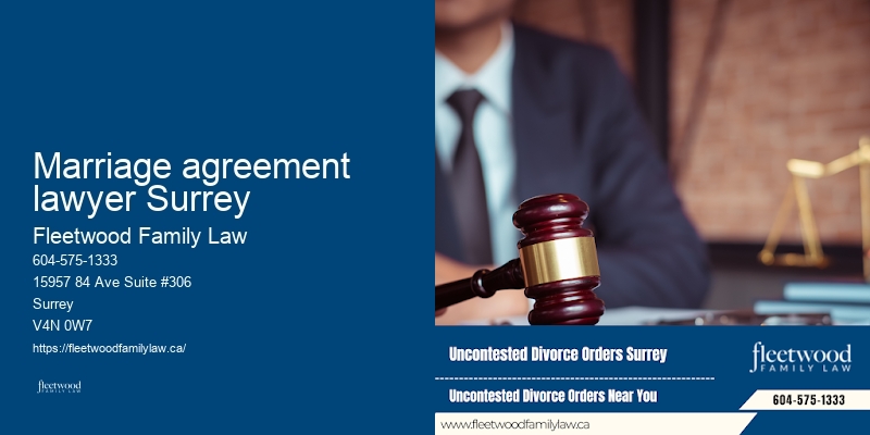 Marriage agreement lawyer Surrey