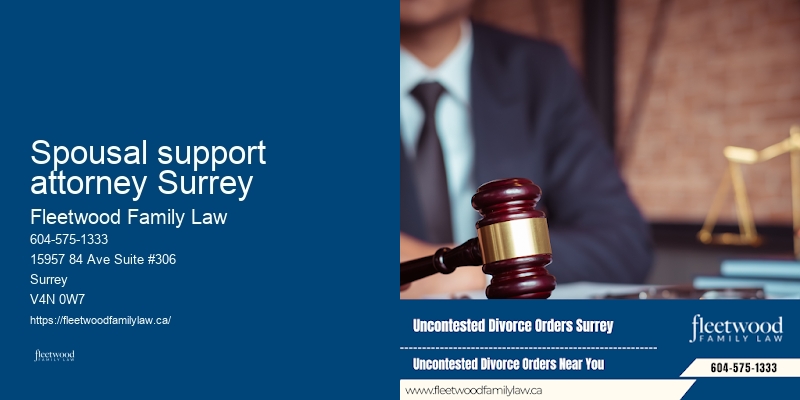 Spousal support attorney Surrey