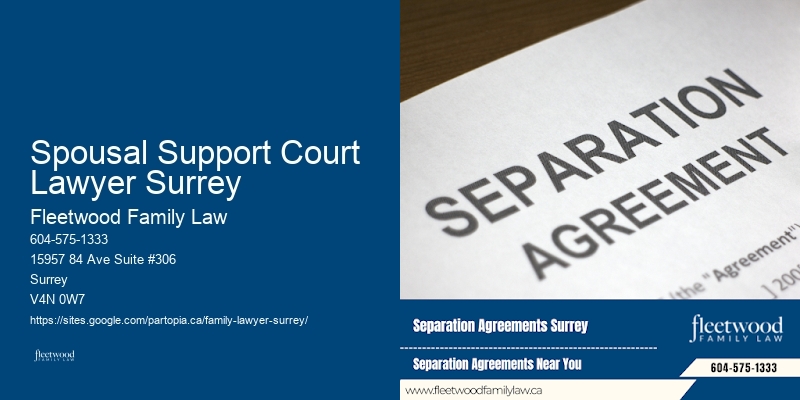 Spousal Support Court Lawyer Surrey