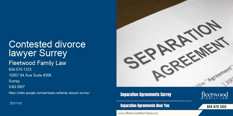 Contested divorce lawyer Surrey