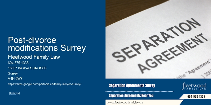 Post-divorce modifications Surrey