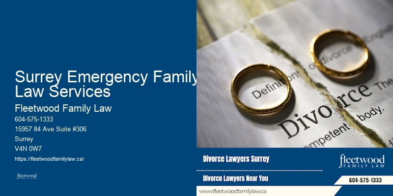 Surrey Emergency Family Law Services Divorce Lawyer