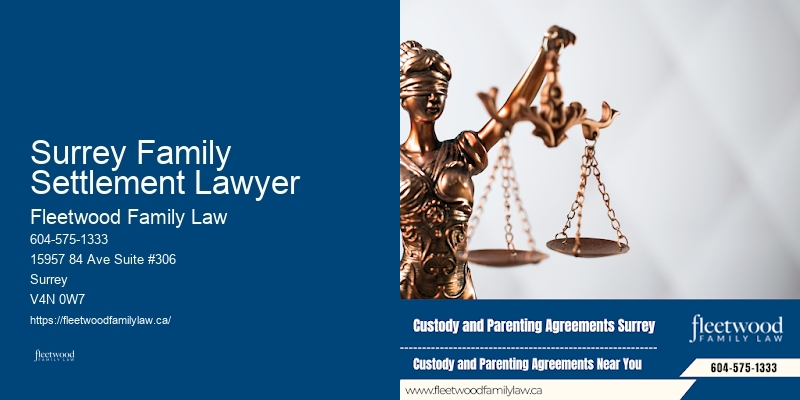 Surrey Family Settlement Lawyer Spousal Support Lawyer