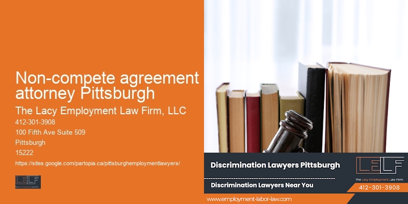 Non-compete agreement attorney Pittsburgh