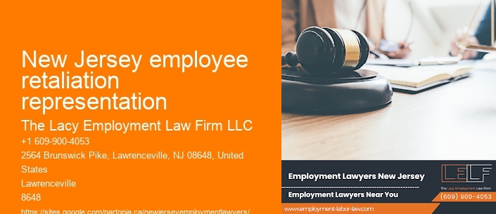 New Jersey employee retaliation representation