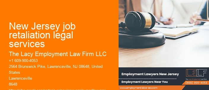 New Jersey job retaliation legal services